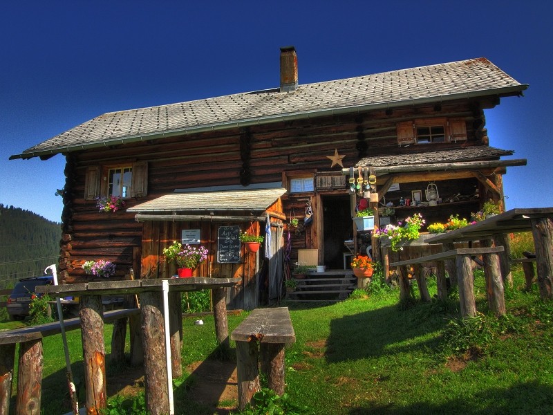 Almhütte auf der Furrgaalp