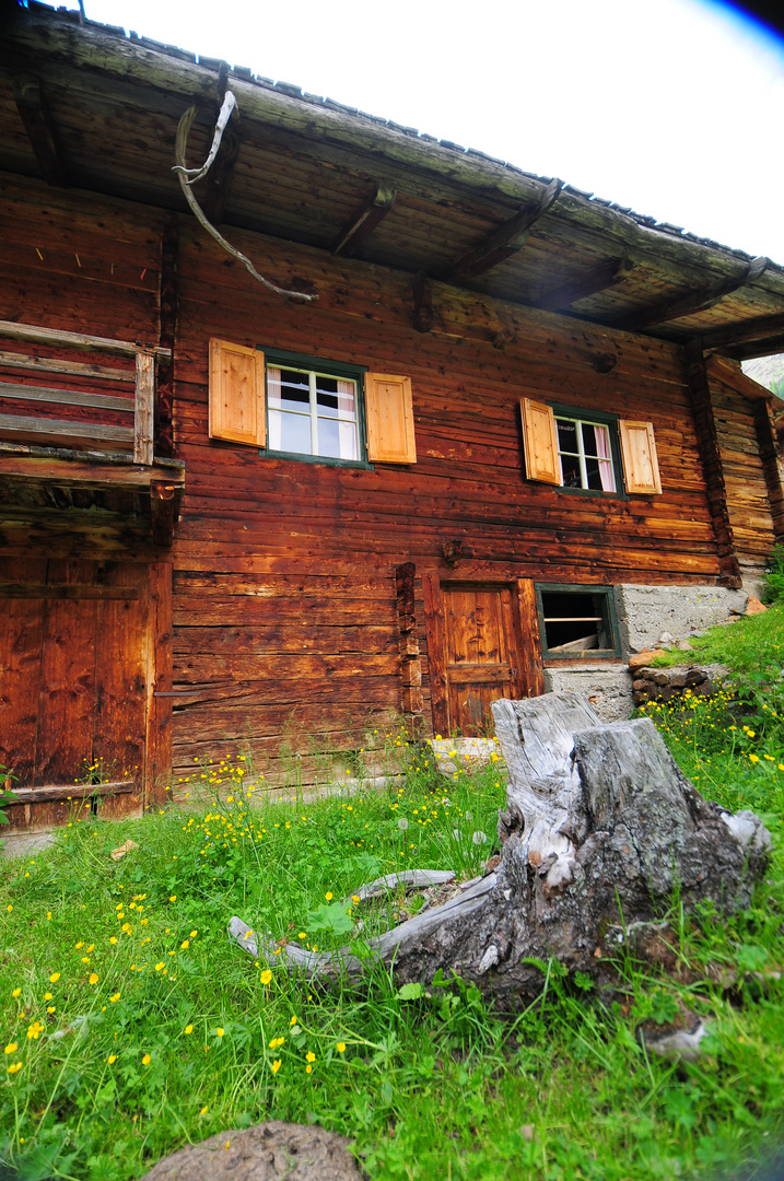 Almhütte in den Südtiroler Dolomiten