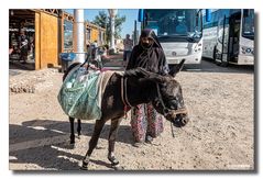 Almosen für die Beduinen Frau