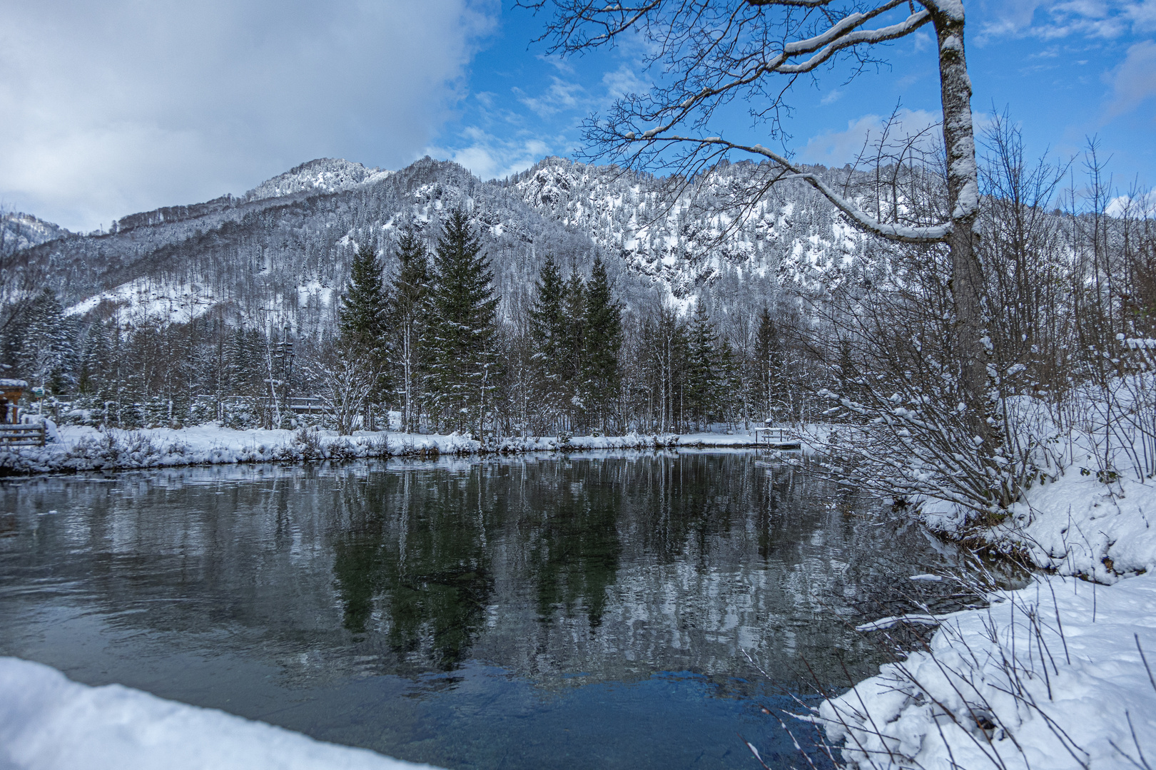 Almsee Ausfluss in die Alm