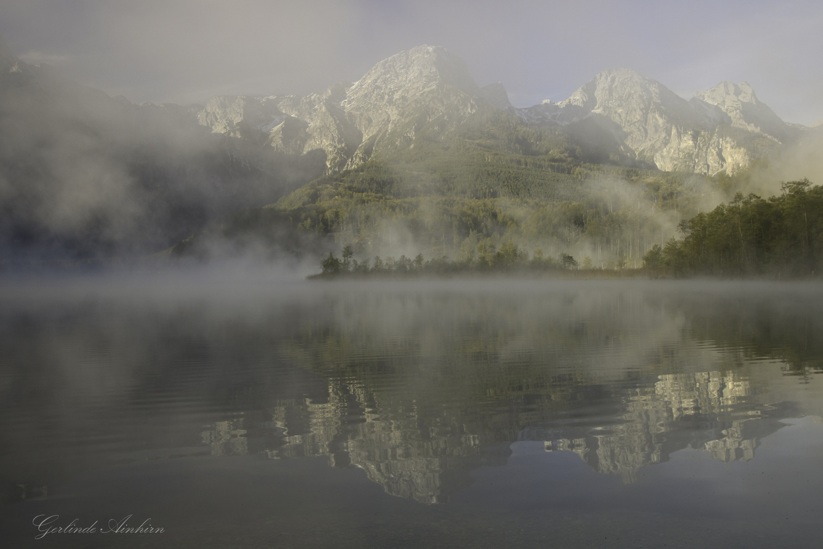 Almsee im Nebel