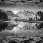 Almsee Panorama in B&W