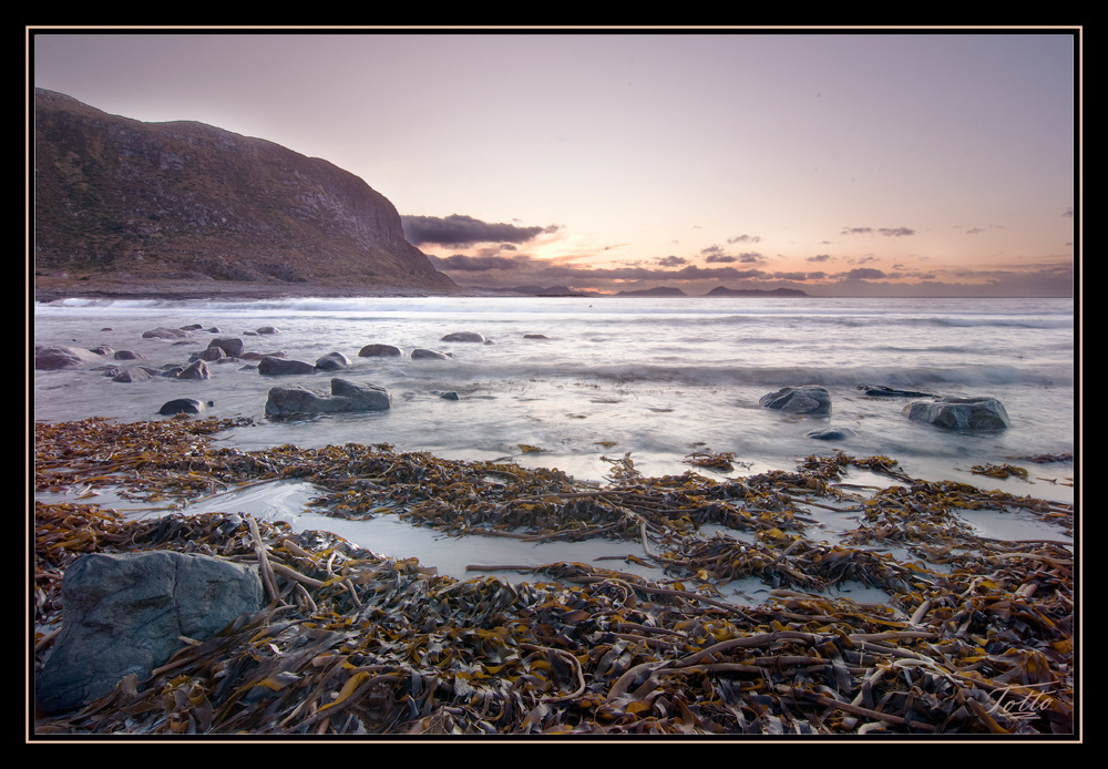 Alnes beach in sunset