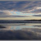 Alnmouth Bay reflection at dusk 2A