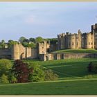 alnwick castle at dusk