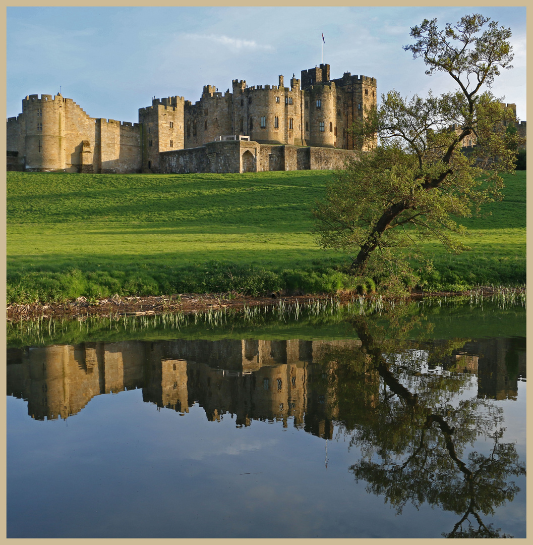 alnwick castle reflected 5