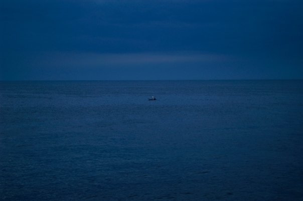 alone in the dark..and in the sea...