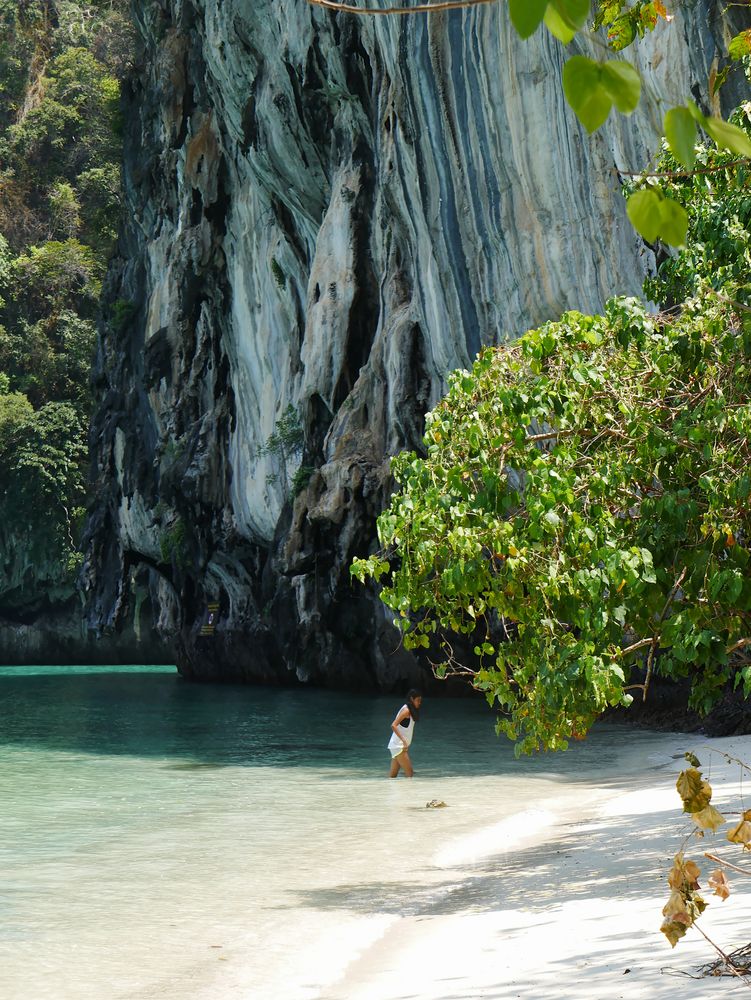 alone on the beach