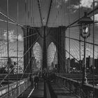 Along the Brooklyn bridge 