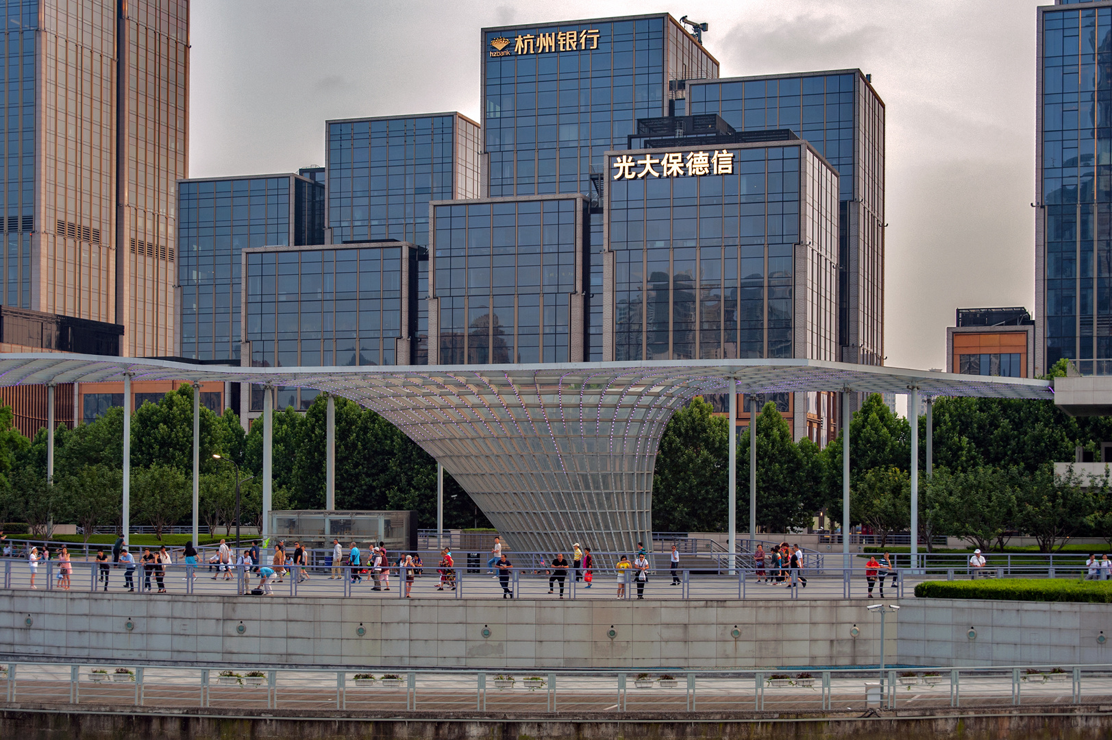 Along the Bund in Shanghai