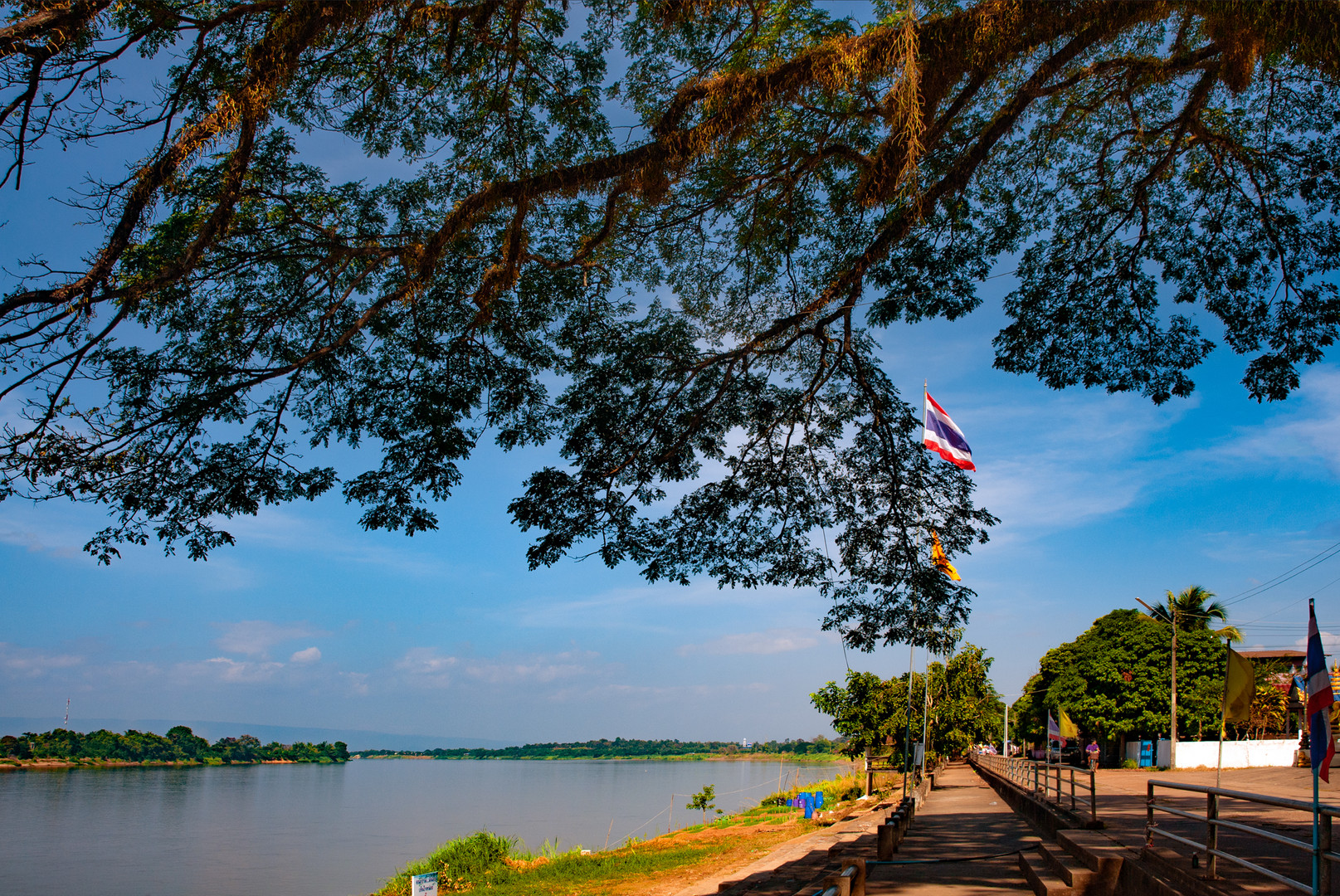 Along the Mekong river promenade