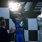 Alonso presents his shiny trophy