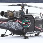  Alouette III  - mit der Jubiläumsbemalung „50-Jahre (mit Dachstein)“.