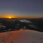 Alpe Faiè, alba sul lago.