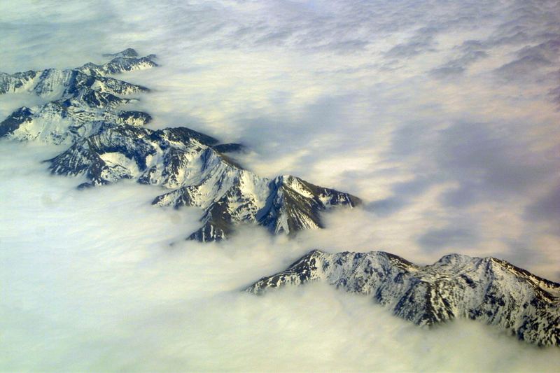 Alpen im Überflug