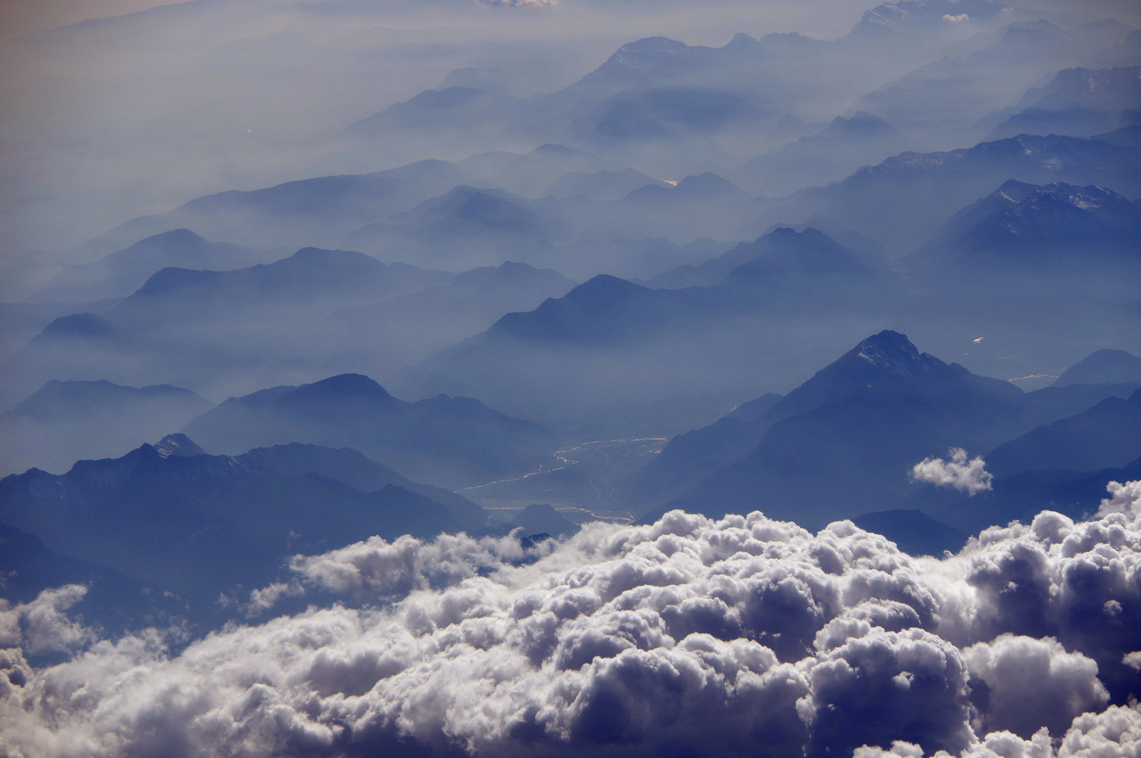 Alpen im Überflug