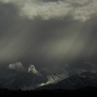 Alpen in Sonnenlicht getaucht