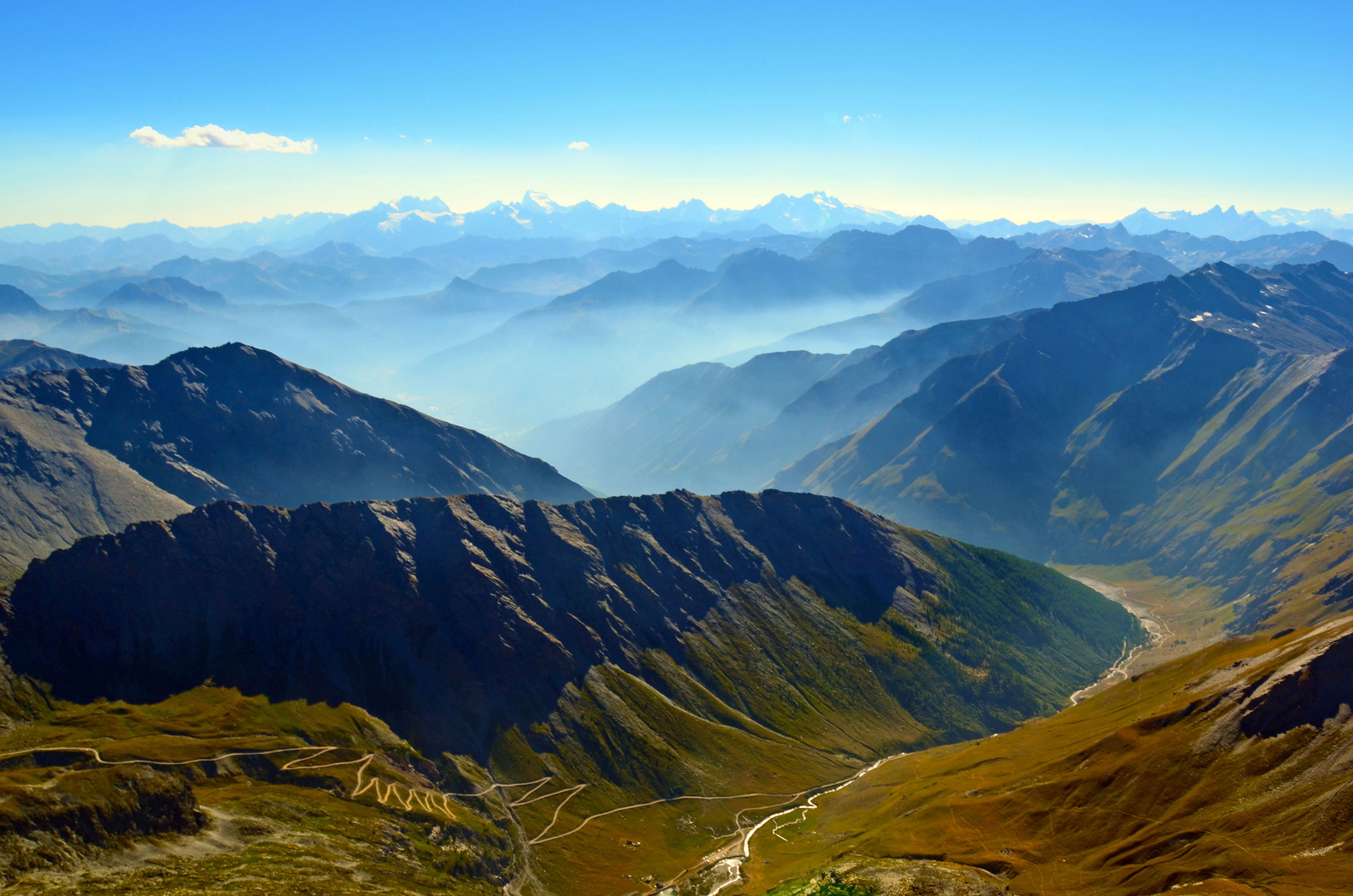 Alpen-Region an der Grenze zu Italien