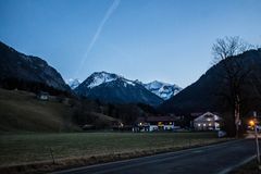 Alpen um Oberstdorf am Abend