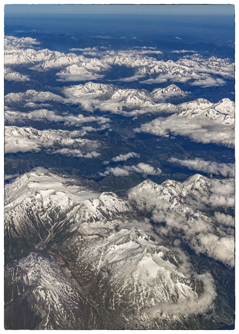 Alpen von oben - aus dem Flugzeug