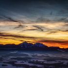 Alpenblick aus dem Flugzeug