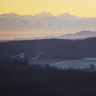 Alpenblick bei Sonnenaufgang