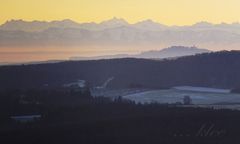 Alpenblick bei Sonnenaufgang