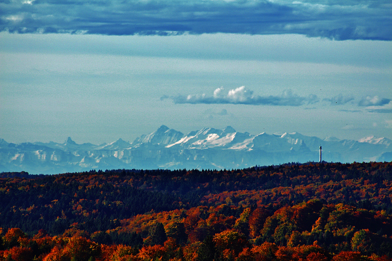 Alpenblick vom Turm in Albstadt-Ebingen!