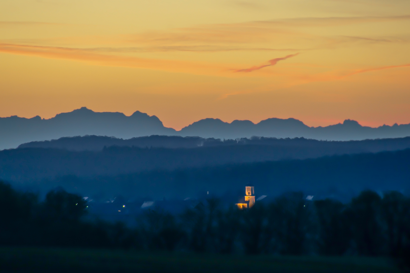 Alpenblick von der Schwäbischen Alb