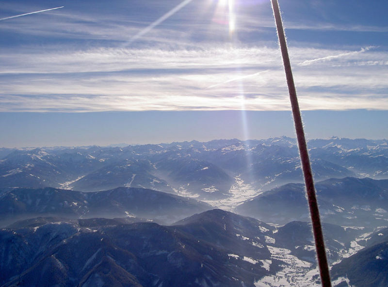 Alpenfahrt im Heißluftballon