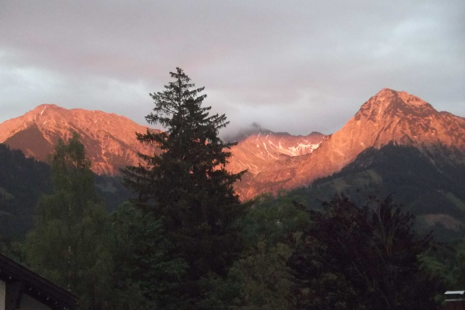 Alpenglüh bei Fischen.