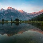 Alpenglühen am Almsee