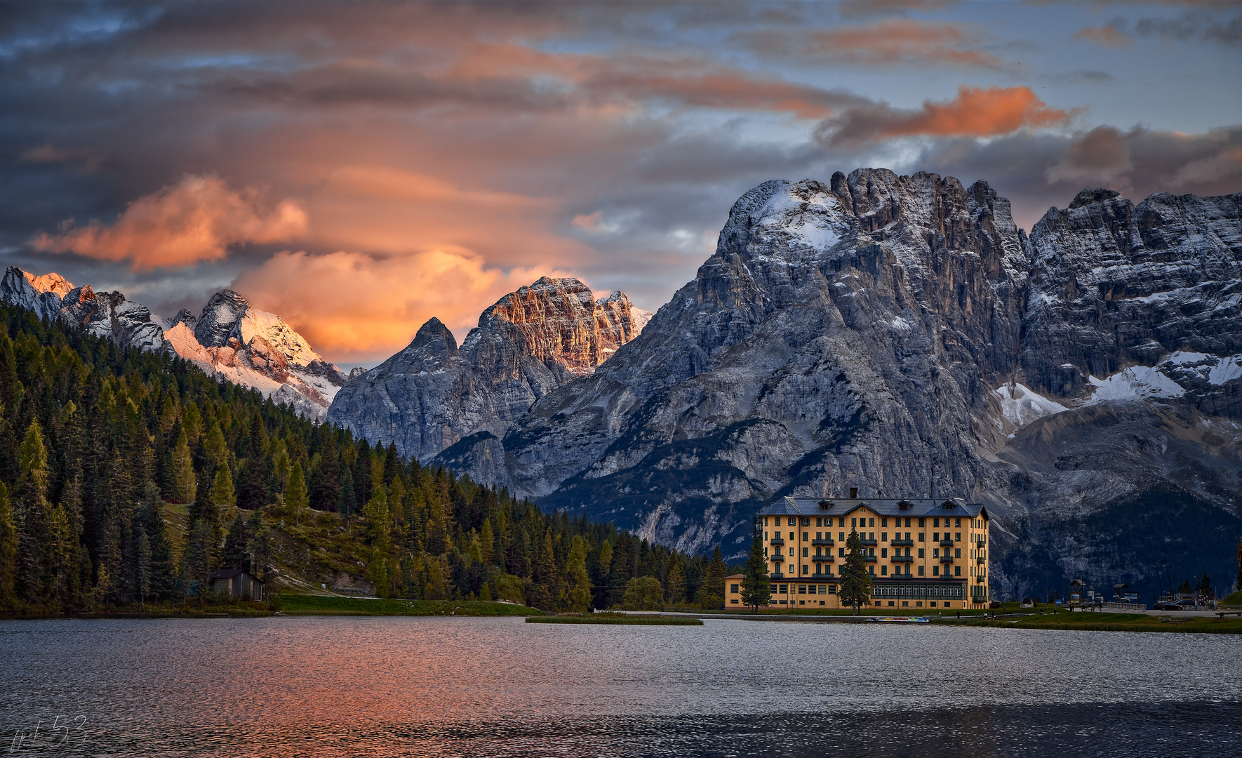 Alpenglühen am Lago di Misurina