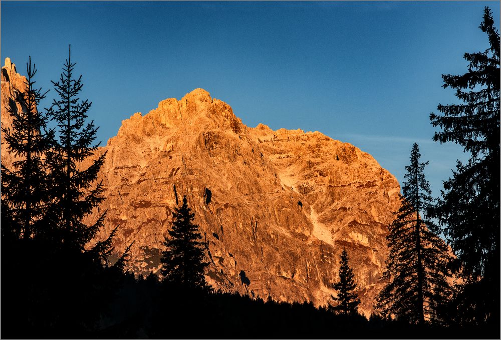 Alpenglühen am Morgen