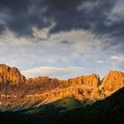 Alpenglühen am Rosengarten (Südtirol)