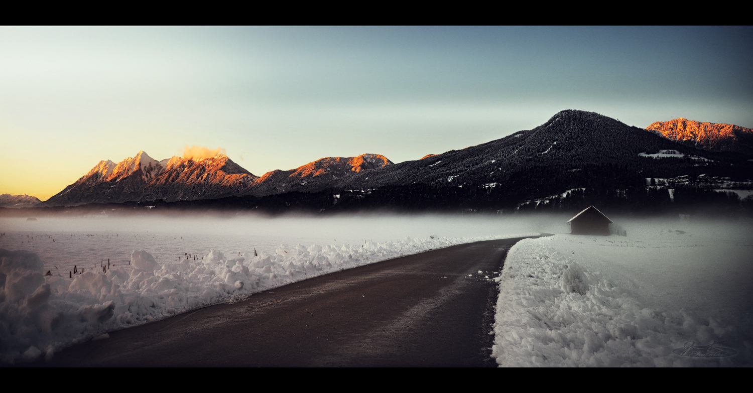 * Alpenglühen & geräumte Straßen *