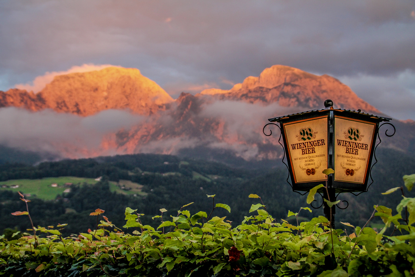 Alpenglühen im Berchtesgadener Land