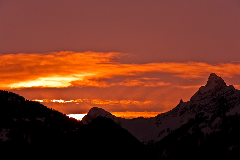 Alpenglühen im Montafon