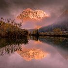 Alpenglühen im Nationalpark Gesäuse