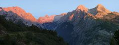 Alpenglühen im Zugspitzmassiv