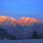 Alpenglühen in den Ammergauer Alpen