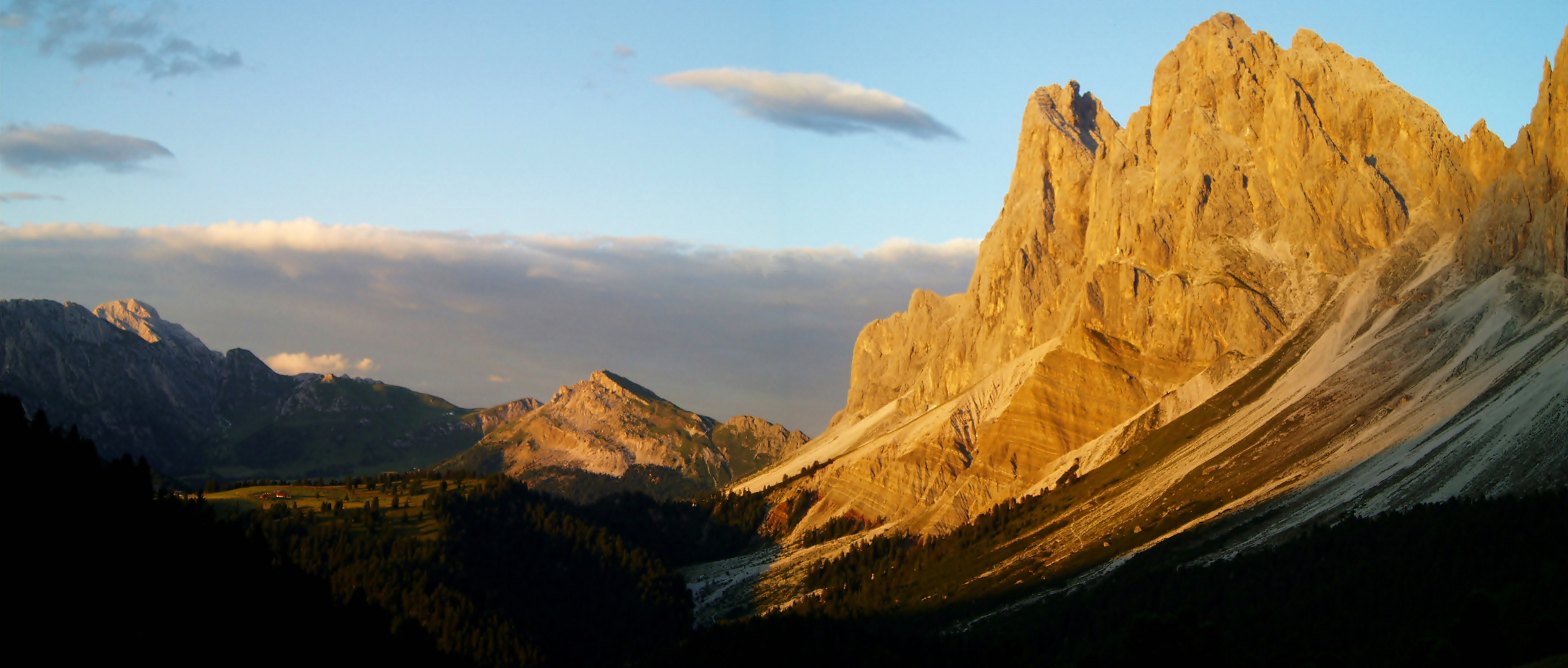 Alpenglühen in den Dolomiten