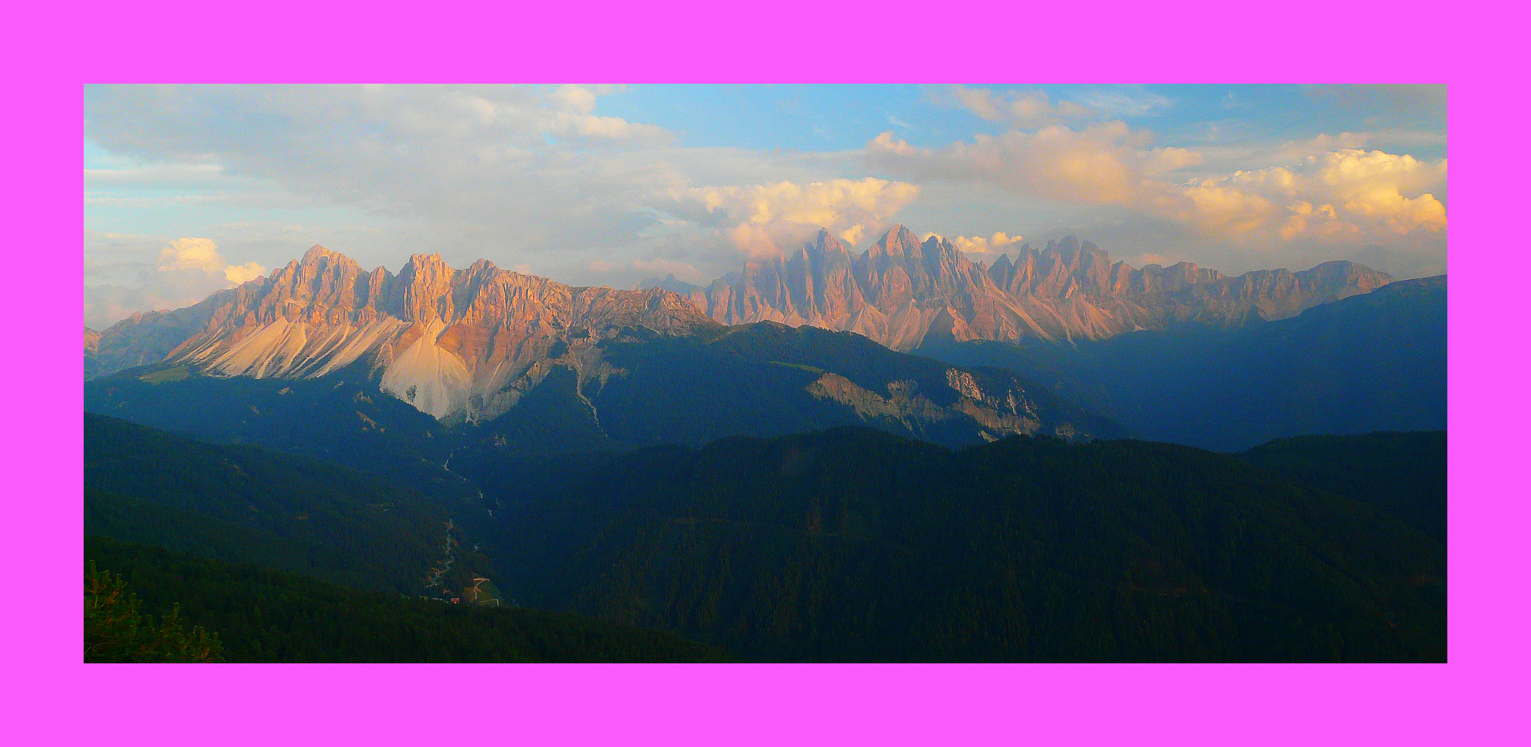 Alpenglühen in den Dolomiten