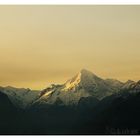 Alpenglühen in der Morgenröte