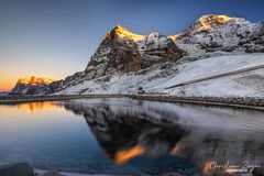 Alpenglühen mit Spiegelung