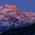 Alpenglühen über den Dolomiten