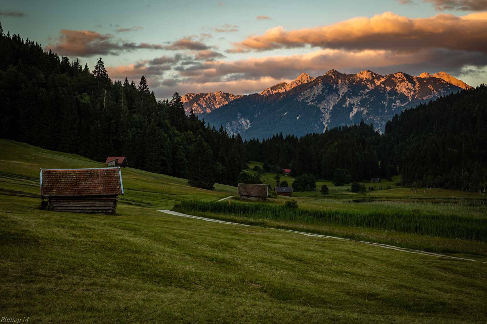 Alpenglühen vorm Sonnenuntergang...