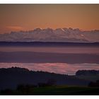 Alpenlandschaft am Abend