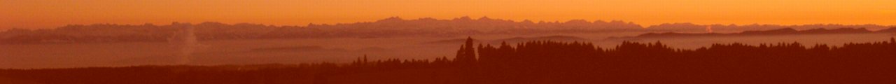 Alpenpanorama als Abendstimmung