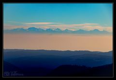 Alpenpanorama am Horizont